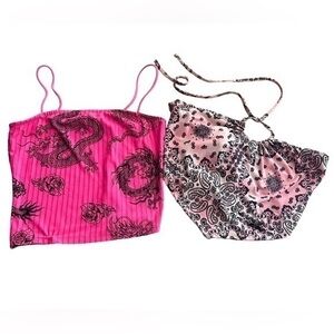 Rue 21 Crop Top Lot of 2 - Womens Size Small - Pink